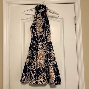 Floral semi formal mini dress